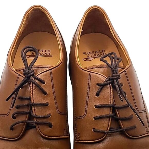 Excellent Warfield & Grand Adler Brown Leather LaceUp Oxford Dress Shoes Size 12 main image 6